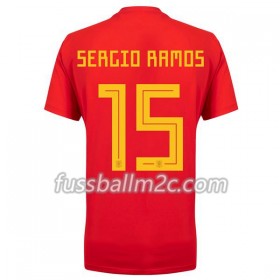 Fußballtrikots Spanien Ramos 15 Frauens Heim Trikotsatz WM 2018